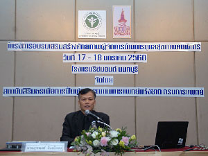 นายภุชพงค์ โนดไธสง ลดช. บรรยาย การอบรมเสริมสร้างศักยภาพการดูแลสุขภาพคนพิการ