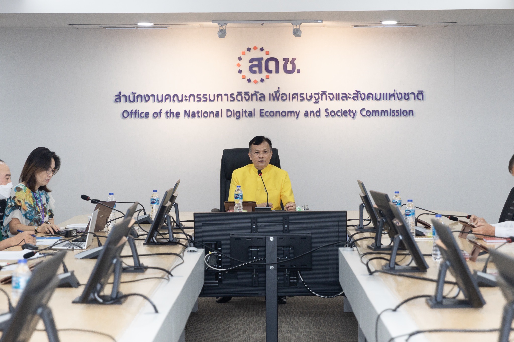 การประชุมคณะทำงานดำเนินการประเมินคุณธรรมและความโปร่งใสในการดำเนินงานของสำนักงานคณะกรรมการดิจิทัลเพื่อเศรษฐกิจและสังคมแห่งชาติ ประจำปีงบประมาณ พ.ศ. 2566 ครั้งที่ 1/2566