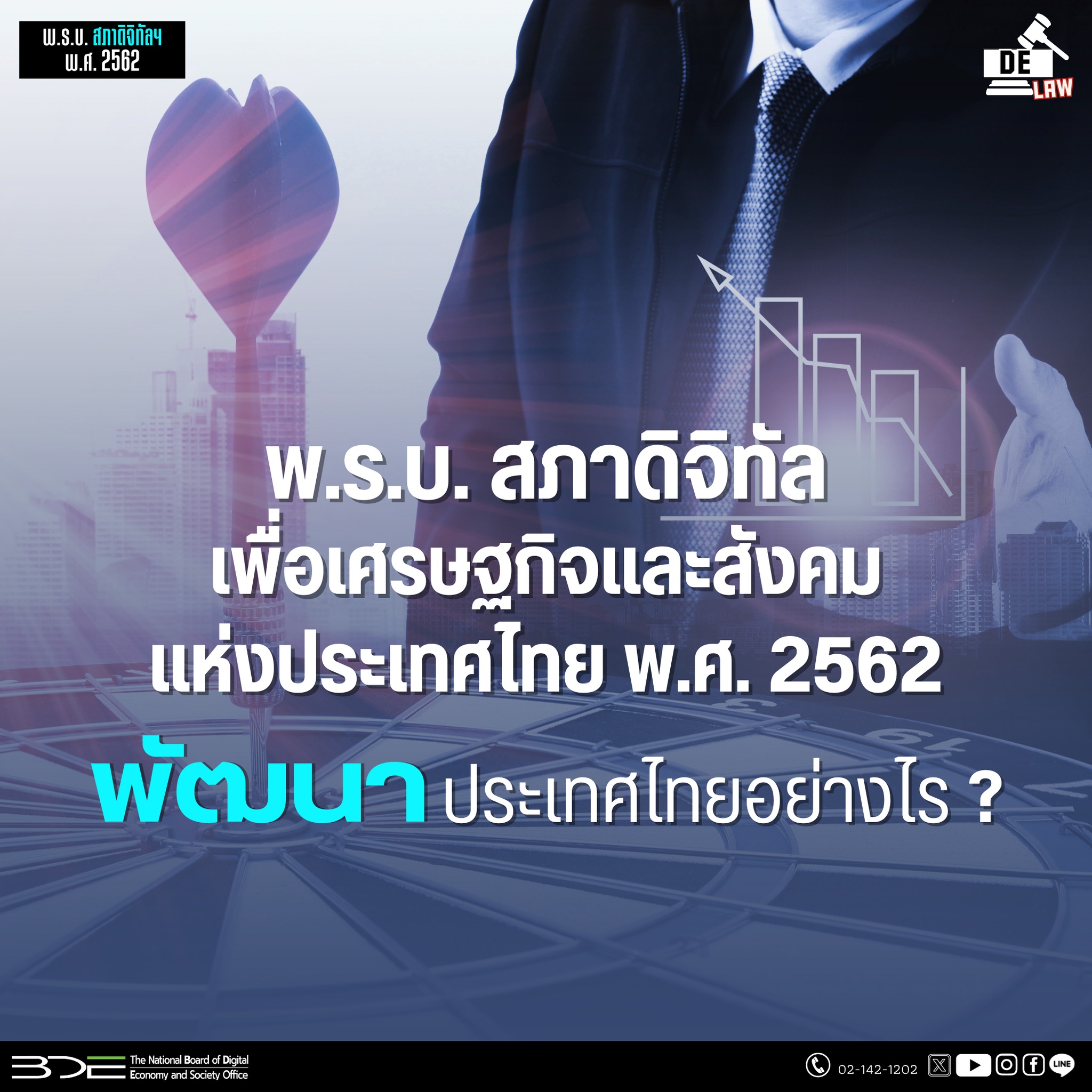 พ.ร.บ. สภาดิจิทัลฯ พ.ศ. 2562  ที่อยู่ในความรับผิดชอบของสำนักงานคณะกรรมการดิจิทัลเพื่อเศรษฐกิจและสังคมแห่งชาติ หรือ BDE ช่วยพัฒนาประเทศไทยได้อย่างไรบ้าง